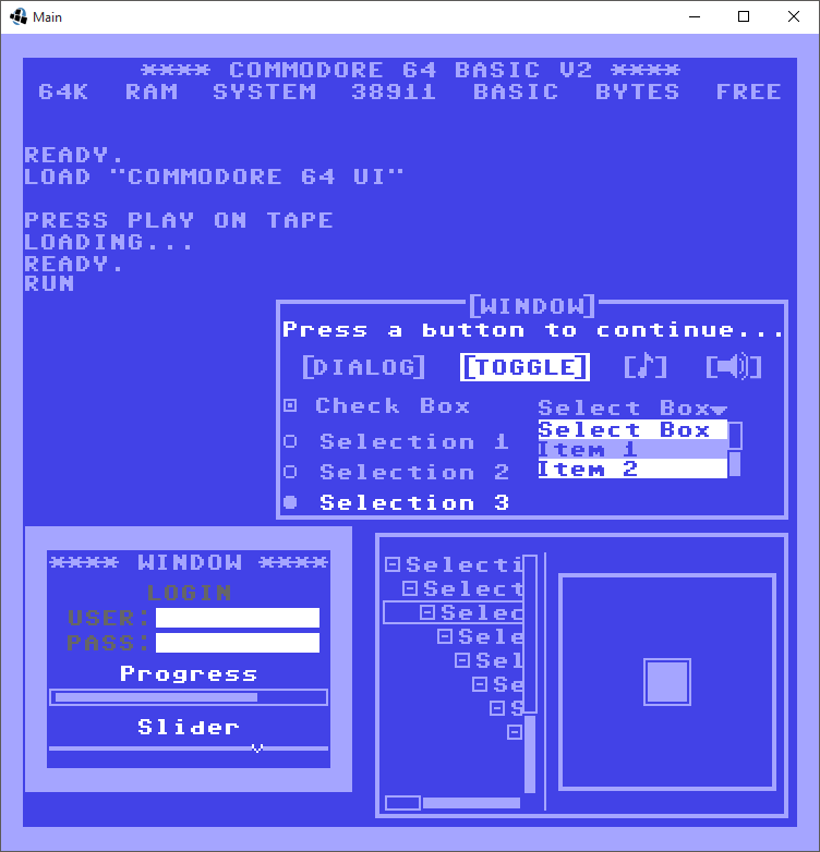 Commodore 64 графические возможности. Commodore interface.